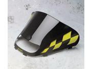 SNO Stuff Flared Windshield Med Low 13.5in. Black with Yellow Checkers