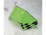 SNO Stuff Flared Windshield Low 15in. Neon Green with Black Checkers