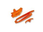 UFO Plastics Chain Guide and Swingarm Slider Kit Orange KT04030 127 KTM