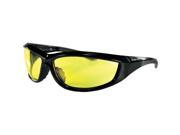 Bobster Eyewear Charger Sunglasses Black Yellow Lens