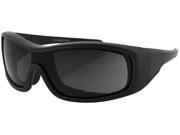 Bobster Eyewear Zane Convertible Sunglasses Black Smoke Lens OSFM