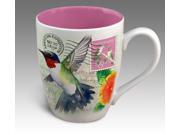American Expedition Hummingbird Vintage Bird Postcard Stoneware Coffee Mug