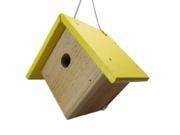 JCs Wildlife Cedar Poly Wren Chickadee Warbler Birdhouse Yellow Roof
