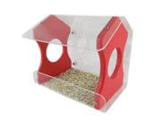 JCs Wildlife Red Diner 9 Window Bird Feeder 3 Cup Capacity Made with Recycled Poly Lumber