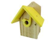 Nature Products USA Post Mount Wren House with Yellow Poly Roof Portal WREN 2Y