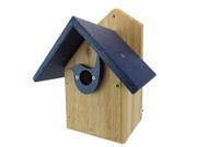 Nature Products USA Post Mount Wren House with Blue Poly Roof Portal WREN 2B