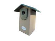 JCs Wildlife Light Brown Recycled Poly Lumber Ultimate Bluebird House with Green Roof