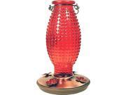 Perky Pet 8130 2 Red Hobnail Vintage Style Glass Hummingbird Nectar Feeder
