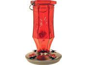 Perky Pet 8139 2 Ruby Starburst Vintage Style Glass Hummingbird Nectar Feeder