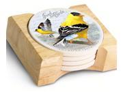 American Expedition Goldfinch Stone Coaster Set of 4