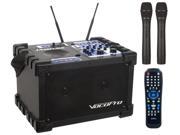 Vocopro JAMCUBE 2 100W Stereo All In One Mini PA Entertainment System with SD Recording Module Dual VHF Mics