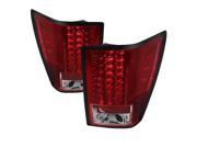 Jeep Grand Cherokee 07 10 LED Tail Lights Red Clear