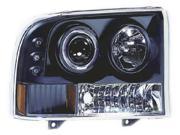 IPCW Projector Headlight CWS 500B2 00 05 Ford Excursion Black Housing Clear Projector