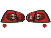 IPCW 06 09 Volkswagen GTI Tail Lamps LED GTI 5 Ruby Red LEDT 1503R2 Pair