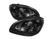Mercedes W220 S Class 2003 04 05 06 HID TYPE LED Projector Headlights Black