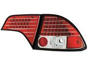IPCW 06 10 Honda Civic Tail Lamps LED 4 Door Chrome Red Pair LEDT 745C