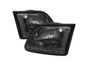 Ford F150 97 03 Expedition 97 02 LED Crystal Headlights Smoke