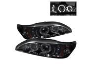 Ford Mustang 1994 95 96 97 98 Halo LED Projector Headlights Smoke