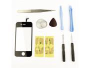 Touch Screen Glass Digitizer Replacement for Apple iPhone 4G Black 8 Tools Kits New