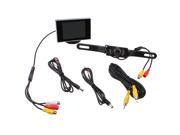 Vehicle Rear View LED Back Up License Plate Camera w 3.5 LCD Monitor for Car