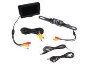 Vehicle Rear View LED Back Up License Plate Camera for Car w 4.3 inch LCD Monitor