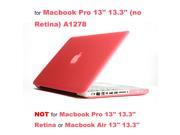 Rubberized Hard Case Laptop Shell Keyboard Skin Screen Protector for Apple Macbook Pro 13�? 13.3�? not Retina A1278 Pink