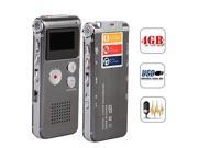 4GB Digital Voice Recorder Dictaphone MP3 Player Rechargeable