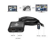 LKV326 USB 3.0 to HDMI DVI Converter 1080P HDTV Projector 3.5mm Audio Cable for Desktop PC Mac