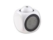 LCD Talking Projection Alarm Clock Time Temp Display Great for Travel!