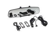 Rearview Mirror Vehicle DVR Video Dashboard Car Camera Cam Recorder Car Charger