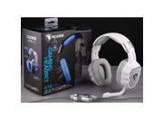 A70 USB Gaming Headset 7.1 Sound Effect Glittering Light 6 Color W Mic White