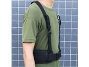 MOLLE Tactical Waist Soft Padded Belt with Suspender Black