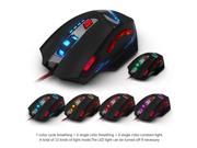 Zelotes T90 USB Wired Gaming Mouse 1000 1600 2400 3200 5500 8000 DPI High Precision Optical LED Game Mouse Mice 8 Buttons for Pro Gamer