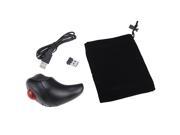 USB Wireless Laptop PC Finger HandHeld Trackball Mouse Mice with Receiver Black