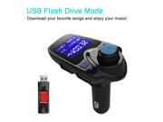 AGPtEK Wireless In Car Bluetooth 3.0 EDR FM Transmitter Radio Adapter Car MP3 Player Handsfree Kit with 1.44In. Display 2.1A USB Car Charger MP3 Player Read Mic