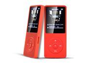 AGPtEK Lightweight 8GB 70 Hours Playback MP3 Lossless Sound Portable Voice Recorder Music Player Supports up to 64GB Red