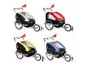 Confidence 2 in 1 Baby Bike Trailer w Suspension Yellow