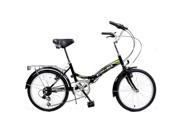 Stowabike 20 Folding City V2 Compact Foldable Bike – 6 Speed Black
