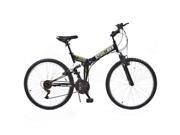 Stowabike 26 MTB V2 Folding Dual Suspension 18sp Gears Mountain Bike Black