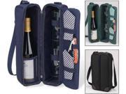 Picnic at Ascot Classic Sunset Deluxe Wine Carrier Black Gingham