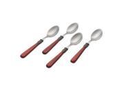 Rosanna Set of 4 Napoleon Espresso Spoons, Red Rosanna Set of 4 Napoleon Espresso Spoons, Red