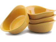 Rachael Ray Set of 4 Stoneware Lil Saucy Dipping Cups Yellow