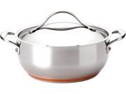 Anolon 4 qt. Stainless Steel Nouvelle Copper Chef s Casserole