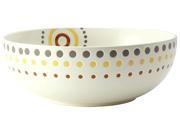 Rachael Ray 10 in. Circles and Dots Serving Bowl White
