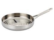 Anolon 12 in. Stainless Steel Tri ply Clad Deep Round Grill Pan