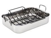 Anolon 17x12.5 in. Stainless Steel Tri ply Clad Roasting Pan