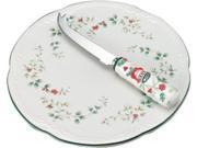 Pfaltzgraff Winterberry Cheese Tray with Slicer