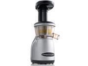 Omega VRT350 Heavy Duty Dual Stage Vertical Single Auger Low Speed Juicer Silver