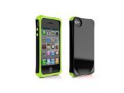 Black Green Ballistic Aspira Series Shock Protector Cover Case iPhone 4 4S