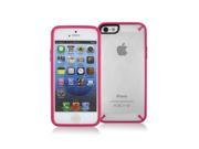Transparent Pink Bumper TPU Tandem Protective Cover Case for iPhone 5